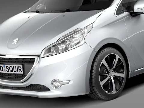 Peugeot 208 5-door 2013 3D Model