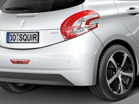 Peugeot 208 5-door 2013 3D Model
