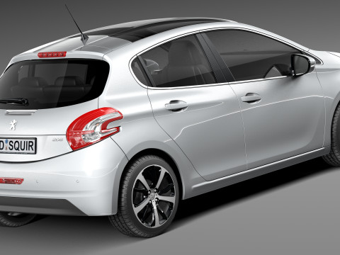 Peugeot 208 5-door 2013 3D Model