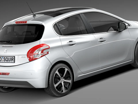 Peugeot 208 5-door 2013 3D Model