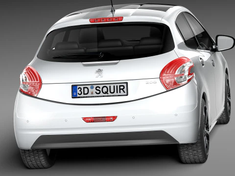 Peugeot 208 5-door 2013 3D Model