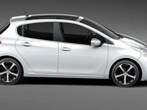 Peugeot 208 5-door 2013 3D Model
