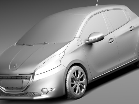 Peugeot 208 5-door 2013 3D Model