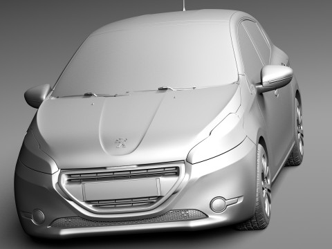 Peugeot 208 5-door 2013 3D Model