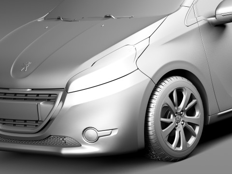 Peugeot 208 5-door 2013 3D Model