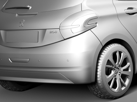 Peugeot 208 5-door 2013 3D Model
