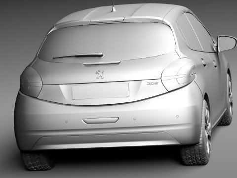 Peugeot 208 5-door 2013 3D Model