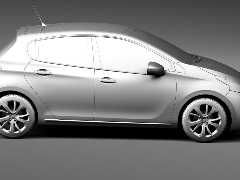 Peugeot 208 5-door 2013 3D Model