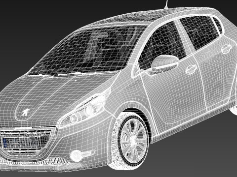 Peugeot 208 5-door 2013 3D Model