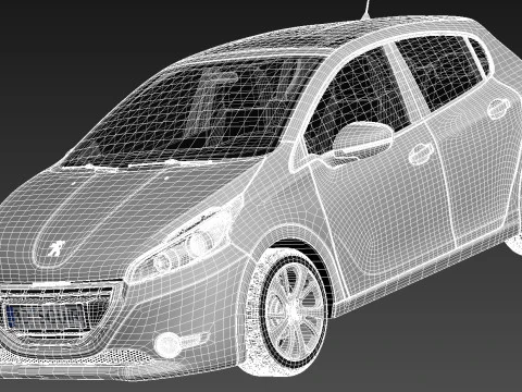 Peugeot 208 5-door 2013 3D Model