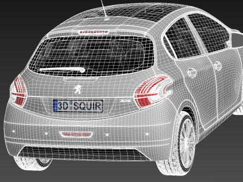 Peugeot 208 5-door 2013 3D Model