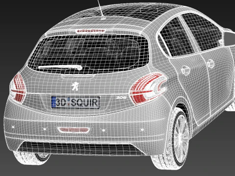 Peugeot 208 5-door 2013 3D Model