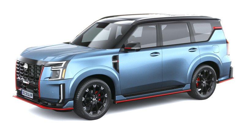 Nissan Armada Nismo 2026 3D Model .c4d .max .obj .3ds .fbx .stl .blend 
