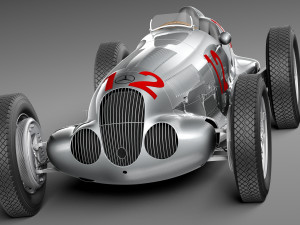 Mercedes-Benz W125 Grand Prix Race Car 3D Model
