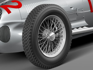 Mercedes-Benz W125 Grand Prix Race Car 3D Model