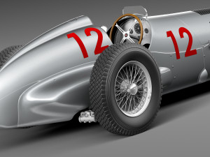 Mercedes-Benz W125 Grand Prix Race Car 3D Model