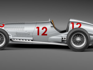 Mercedes-Benz W125 Grand Prix Race Car 3D Model