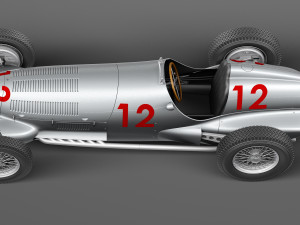 Mercedes-Benz W125 Grand Prix Race Car 3D Model
