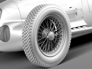 Mercedes-Benz W125 Grand Prix Race Car 3D Model