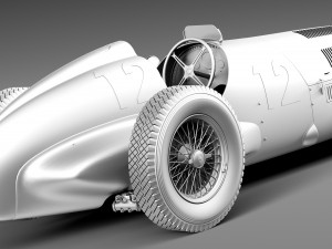 Mercedes-Benz W125 Grand Prix Race Car 3D Model