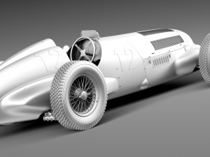Mercedes-Benz W125 Grand Prix Race Car 3D Model