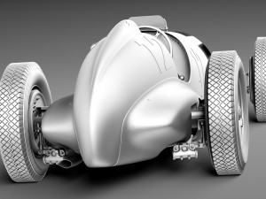 Mercedes-Benz W125 Grand Prix Race Car 3D Model