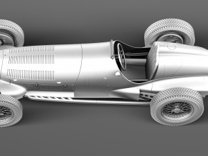 Mercedes-Benz W125 Grand Prix Race Car 3D Model