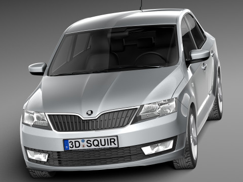 Skoda Rapid 2013 3D Model