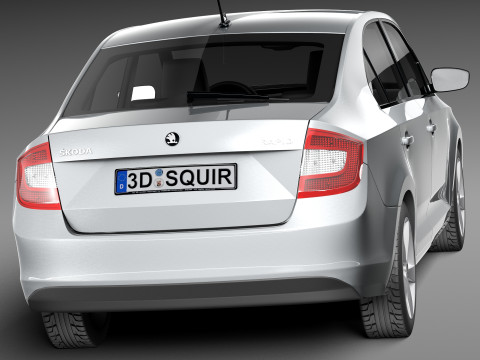 Skoda Rapid 2013 3D Model