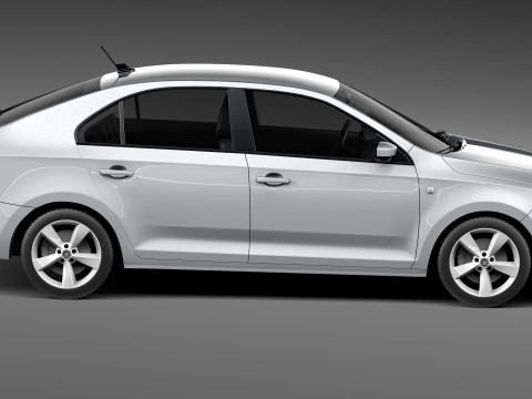 Skoda Rapid 2013 3D Model