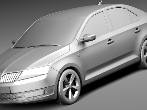 Skoda Rapid 2013 3D Model