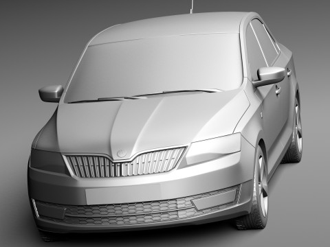 Skoda Rapid 2013 3D Model