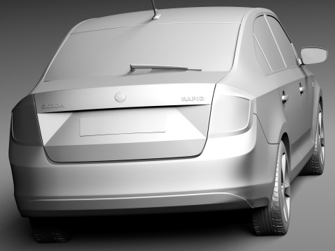 Skoda Rapid 2013 3D Model