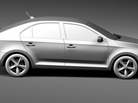 Skoda Rapid 2013 3D Model