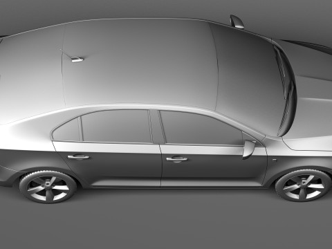 Skoda Rapid 2013 3D Model