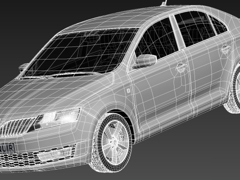 Skoda Rapid 2013 3D Model