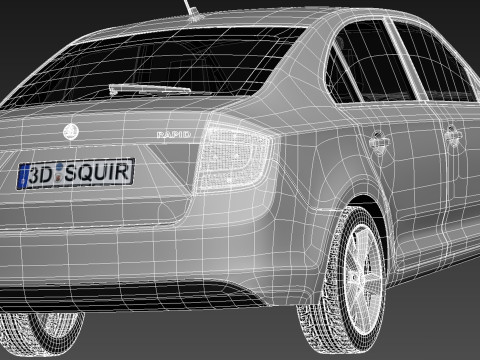 Skoda Rapid 2013 3D Model