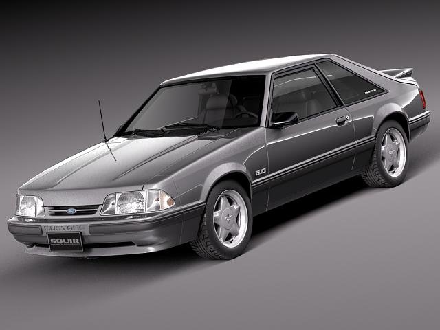 Mustang 1987-1993 3Dモデル .c4d .max .obj .3ds .fbx .stl .blend 
