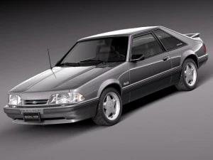 मस्टैंग 1987-1993 3D मॉडल