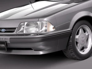 मस्टैंग 1987-1993 3D मॉडल