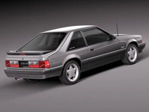 मस्टैंग 1987-1993 3D मॉडल