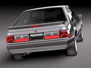 मस्टैंग 1987-1993 3D मॉडल