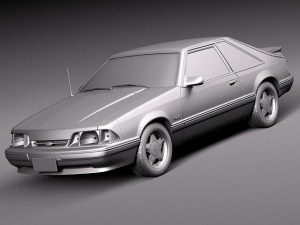 Mustang 1987-1993 3Dモデル