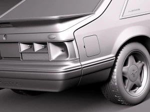 मस्टैंग 1987-1993 3D मॉडल