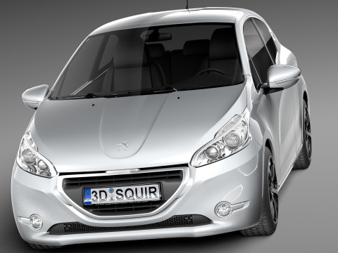 Peugeot 208 3-door 2013 Model 3D