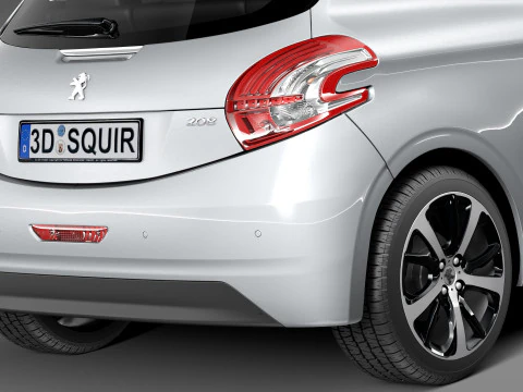 Peugeot 208 3-door 2013 3D Model