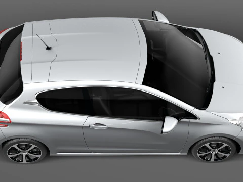 Peugeot 208 3-door 2013 3D Model
