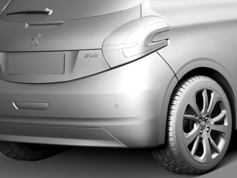 Peugeot 208 3-door 2013 3D Model