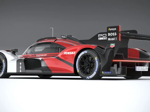 Porsche 963 LMDh Yarış Arabası 2023 3D Model