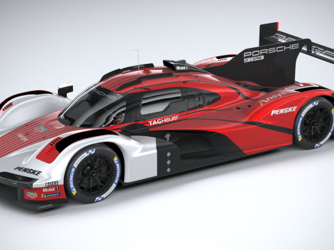 Porsche 963 LMDh Racecar 2023 3D Модель